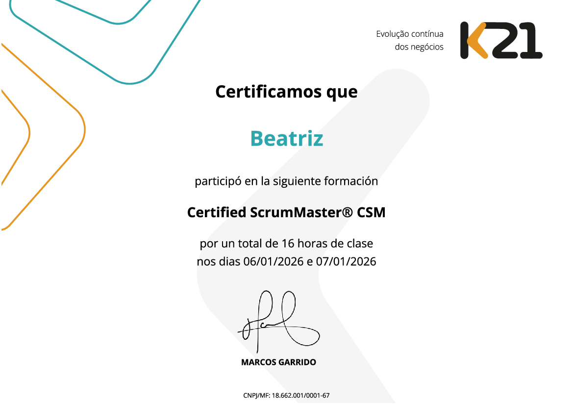 Certificado K21